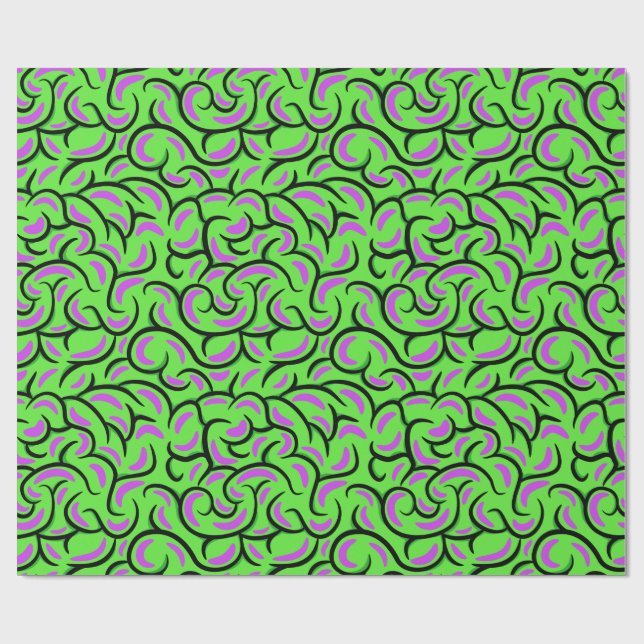 Papier Cadeau Cerveau monstre (Plat)