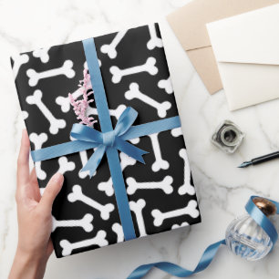 Papier Cadeau Ces os (sur fond noir)