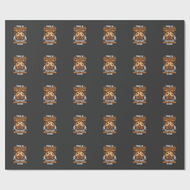 Papier Cadeau C'est Halloween (Plat)