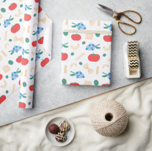 Papier Cadeau C'est la fête de pâtes Amore pour l'enterrement de