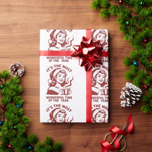 Papier Cadeau C'est la période la plus merveilleuse avec un Noël (Cadeau de vacances)