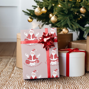 Papier Cadeau C'est la saison pour respirer Yoga Santa