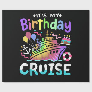 Papier Cadeau C'est mon voyage de vacances en croisière teint en