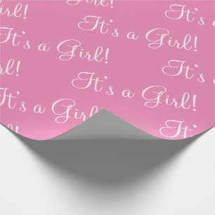 Papier Cadeau C'est un Baby shower de script rose fille
