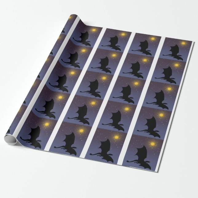 Papier Cadeau C'est un Dragon, ce n'est pas votre imagination (Déroulé)