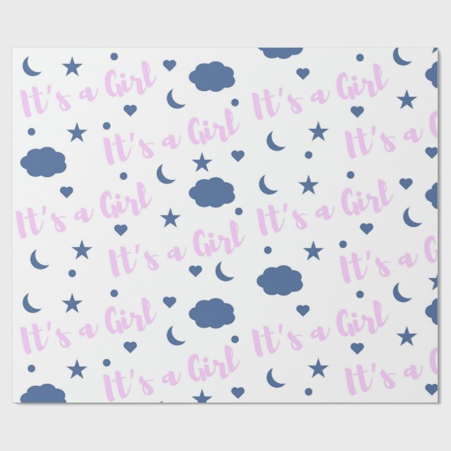 Papier Cadeau C'est une fille ! (Plat)