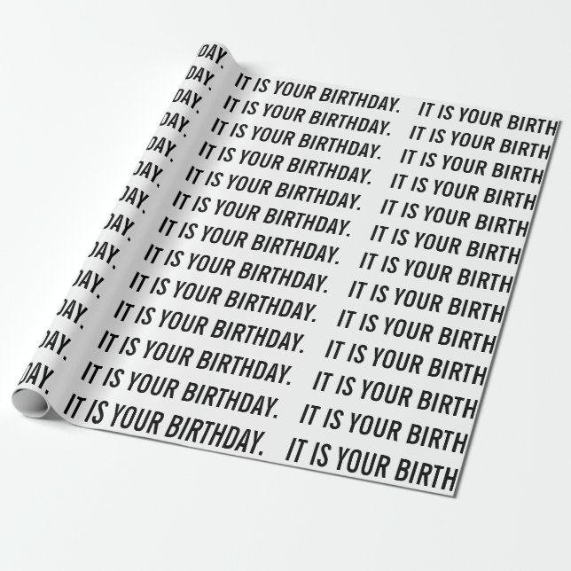 Papier Cadeau C'EST VOTRE papier d'emballage d'anniversaire (Déroulé)