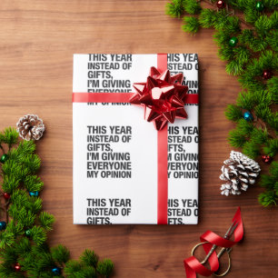 Papier Cadeau Cette année au lieu d'un cadeau je donne à tout le