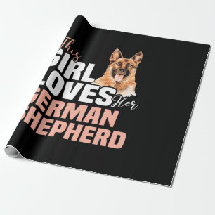 Papier Cadeau Cette Fille Aime Son Berger Allemand