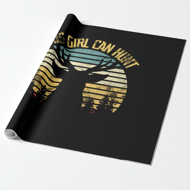 Papier Cadeau Cette Fille Peut Chasser Classique (Déroulé)