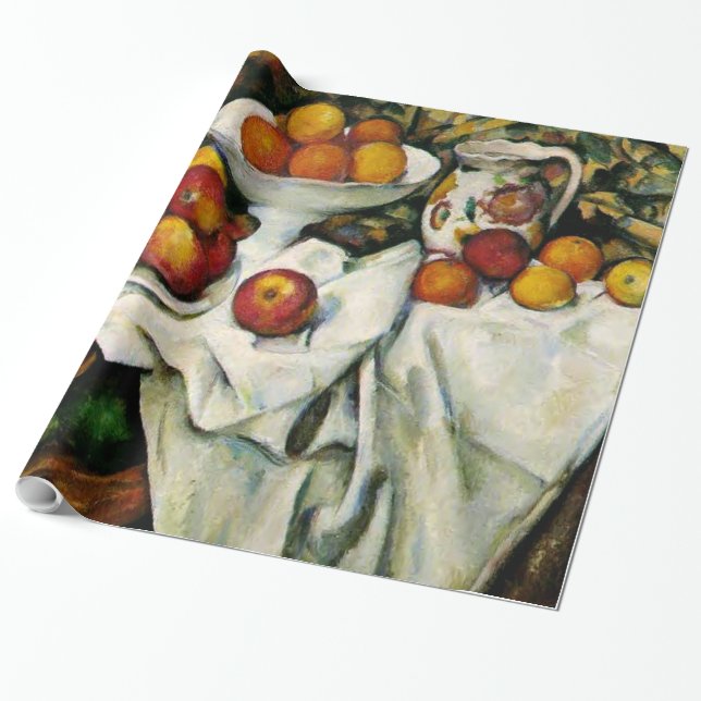 Papier Cadeau Cezanne - Pommes et Oranges (Déroulé)