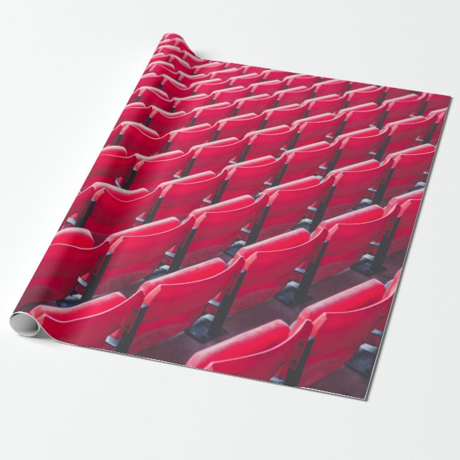 Papier Cadeau Chaises de théâtre rouges (Déroulé)
