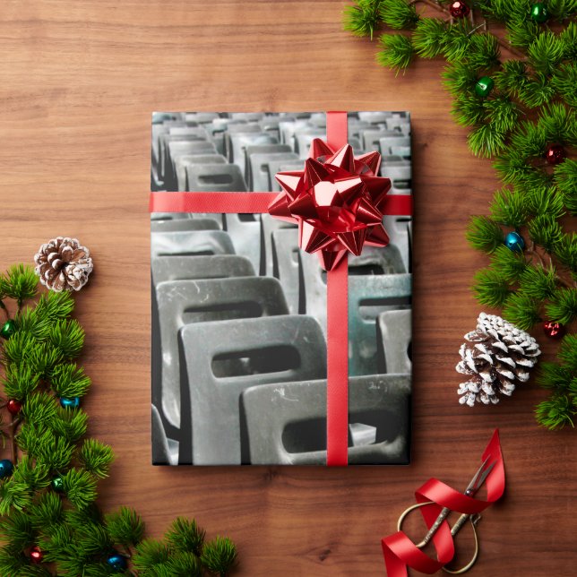 Papier Cadeau Chaises gris monochromatique (Cadeau de vacances)