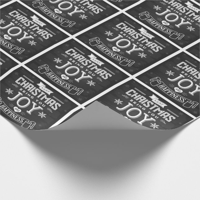 Papier Cadeau Chalkboard Christmas Joy (Coin)