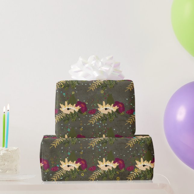 Papier Cadeau Chalkboard Gold Argent Stars Constellation Sky (Cadeaux de fête)