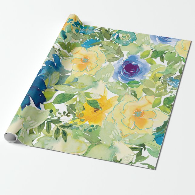Papier Cadeau Champ de fleurs (Déroulé)
