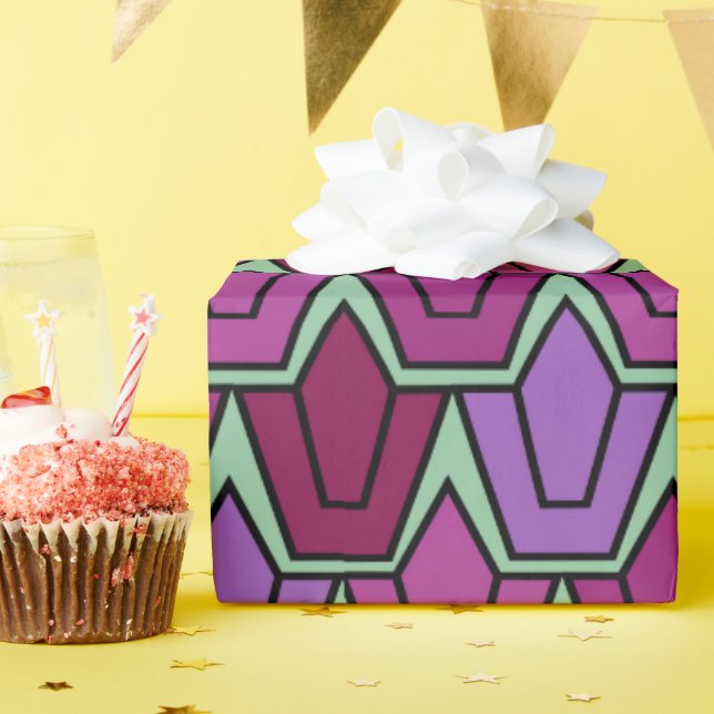 Papier Cadeau Champ de tulipe pourpre (Fête d'anniversaire)