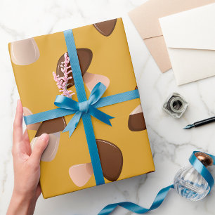 Papier Cadeau Champignons Brown