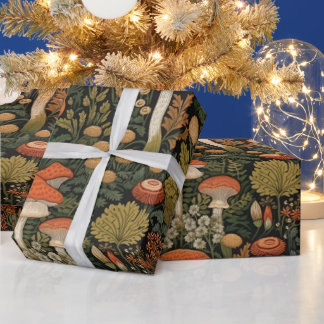 Papier Cadeau Champignons vintages Cottagecore