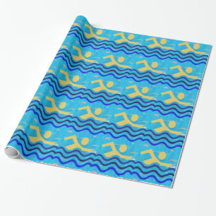 PAPIER CADEAU CHAMPION DE PISCINE : ESPRITS COOL EN TEMPS CHAUDS