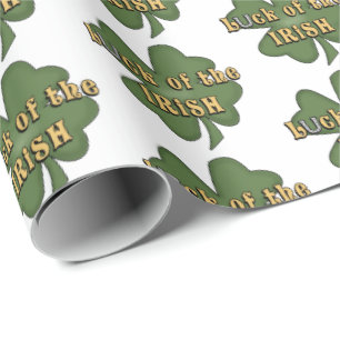 Papier Cadeau Chance de l'enveloppe irlandaise de partie de