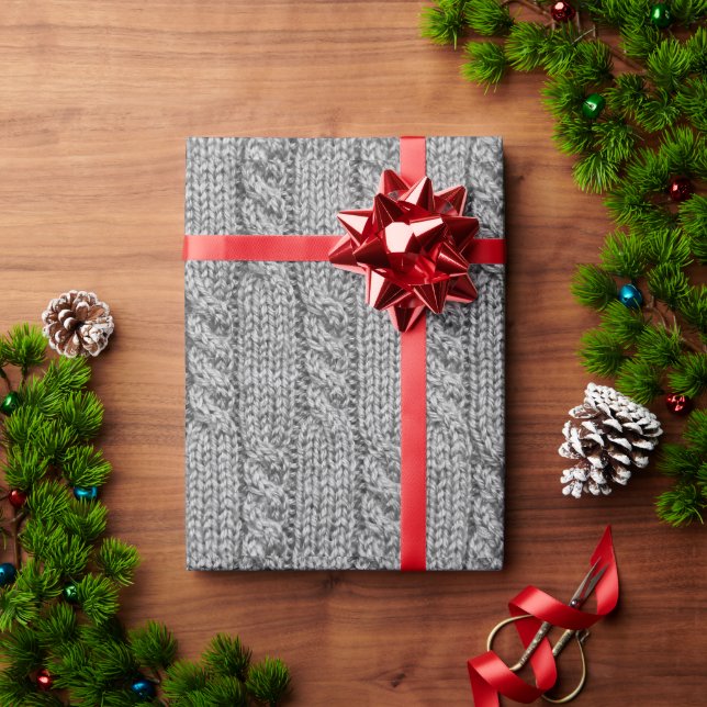 Papier Cadeau Chandail à câble (Cadeau de vacances)