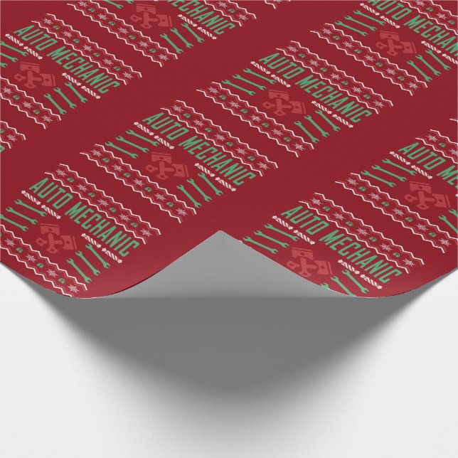 Papier Cadeau Chandail de Noël moche mécanique automatique (Coin)