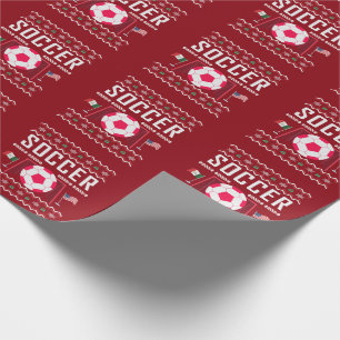 Papier Cadeau Chandail laid de Noël du football
