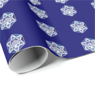 Papier Cadeau Chandelier élégant de Hanukkah en Étoile de David