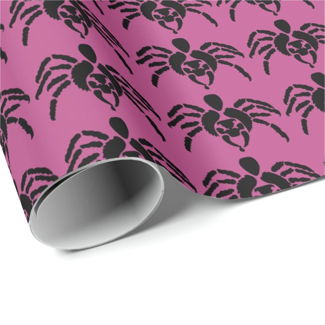 Papier Cadeau Changer la couleur de l'araignée en violet (Coin rond)