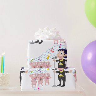 Papier Cadeau Chant De Garçon Et De Chien