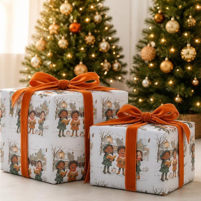 Papier Cadeau Chanteurs de Noël  (Créateur téléchargé)