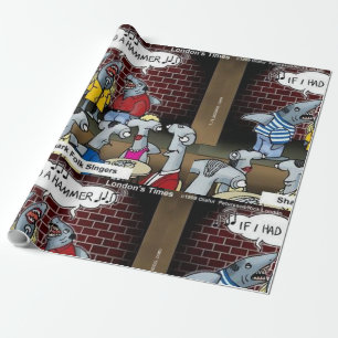 Papier Cadeau Chanteurs de Shark Folk Funny Rick London