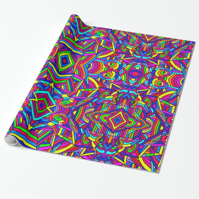 Papier Cadeau Chaos coloré 2 (Déroulé)