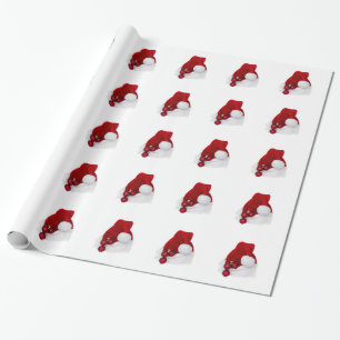 Papier Cadeau Chapeau de Noël de Santa Claus Rouge