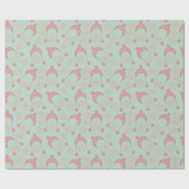 Papier Cadeau chapeau d'hiver mauve (Plat)