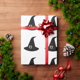 Papier Cadeau Chapeau Pointu Mystique – Illustration au Pinceau 