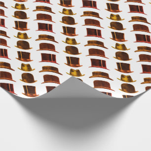 Papier Cadeau Chapeaux Vintage pour Hommes Motif