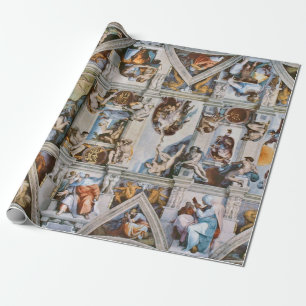 Papier Cadeau Chapelle Sixtine au plafond Michelangelo