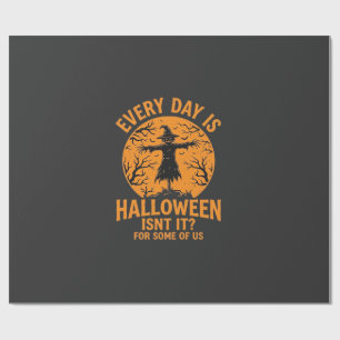 Papier Cadeau Chaque Jour Est Halloween Épouvantail Sorcière Con