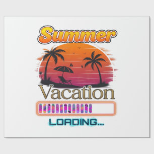 Papier Cadeau Chargement de vacances Plage de coucher de soleil 
