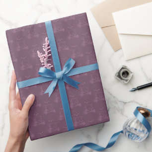 Papier Cadeau Chariots de golf et clubs tonals sur fond gris fon
