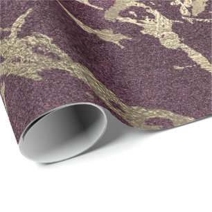 Papier Cadeau Charme brillant de marbre plus rusé d'or de