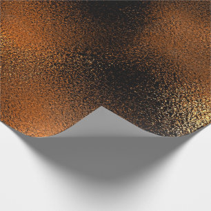 Papier Cadeau Charme en verre de glace d'or noir profond
