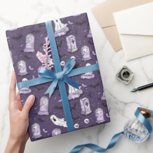 Papier Cadeau Charme gothique violet foncé