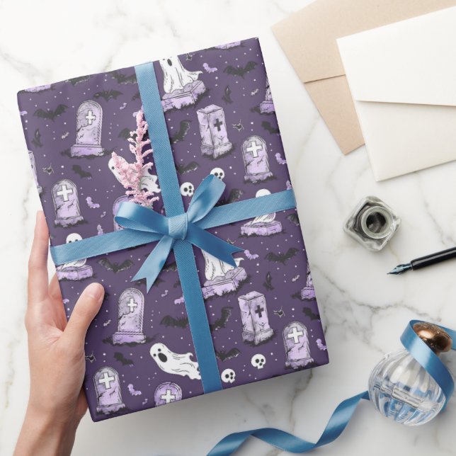 Papier Cadeau Charme gothique violet foncé (Cadeaux)