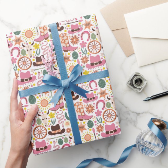 Papier Cadeau Charme Western Rose (Cadeaux)