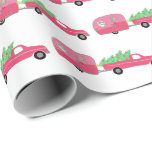 Papier Cadeau Charming Christmas Camper Vintage Trailer RV Xmas<br><div class="desc">J'espère que vous aimez ce design de vacances. Ajoutez votre propre texte. Consultez ma boutique pour trouver d'autres articles correspondants comme des autocollants, des tasses, des cartes, des chemises, du papier de mouchoir et d'autres motifs de vacances. Juste une remarque : vérifiez que le motif d'impression fonctionne pour vous. Zazzle...</div>