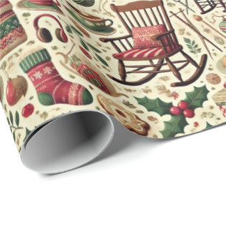 Papier Cadeau Charming Christmas Wrapping Paper for Grandmothers