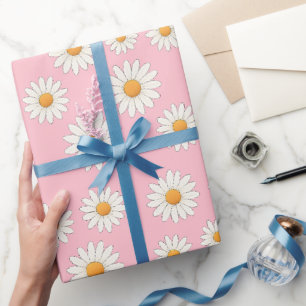 Papier Cadeau Charming Daisy Motif - Cadeau Floral
